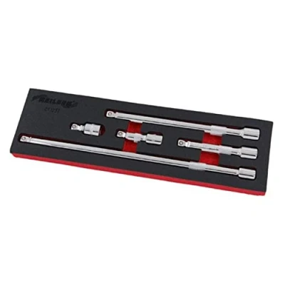 Image of 5 Piece 1/2&quot; Drive Extension Bar Set Extra Long with Wobble END