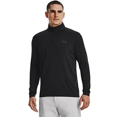 Image of Under Armour Mens 2023 Playoff 1/4 Zip Golf Sweater Black XL
