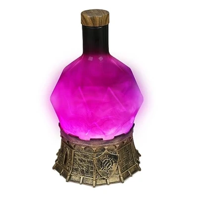 Image of ENHANCE Gaming Sorcerer&#039;s Potion Light with Swirling Mystical Brew Bottle Mood Prop for Tabletop Game Immersion, Playroom, Desk Decor Soft Glowing Whirling (Purple Elixir)