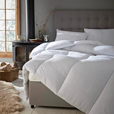 Image of Silentnight Warm and Cosy Double Decker Single Duvet Quilt 18 Tog Winter Thick Hypoallergenic Machine Washable Two Layers Retains Heat