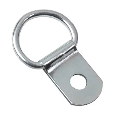 Image of Merriway BH05350 (10 Pcs) Picture Frame Hanging D Ring Small Nickel Plated Pack of 10 Pieces