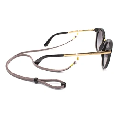 Image of GERNEO® Cuba Retro Suede Look Glasses Strap Unisex PU Cord for Sunglasses &amp; Reading Gold Holders Grey