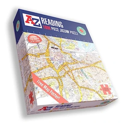 Image of A to Z Map of Reading jigsaw Puzzle For Adults 1000 Piece Gift Puzzles,
