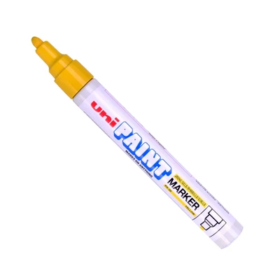Image of Uni Ball 489371 Paint Marker Bullet Tip Medium Point Px20 Line Width 2.2 2.8mm Yellow Ref 9001926 [Pack 12]