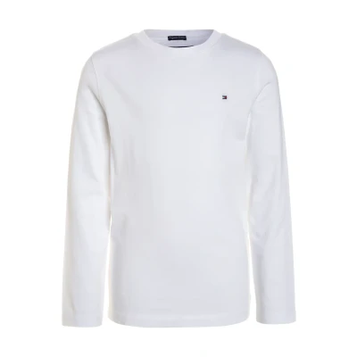 Image of Tommy Hilfiger BOYS Basic Long sleeved top for kids, Size: 12 18m, Bright white