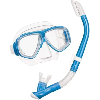 Image of TUSA SPORT Splendive Dive Mask and Snorkel Set ADULT ELITE (UC7519) Fishtail Blue