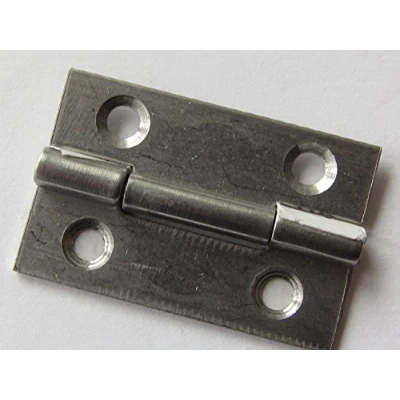 Image of Hettich 9100467 V2A Narrow Hinge Matte Stainless Steel 30 x 19 mm