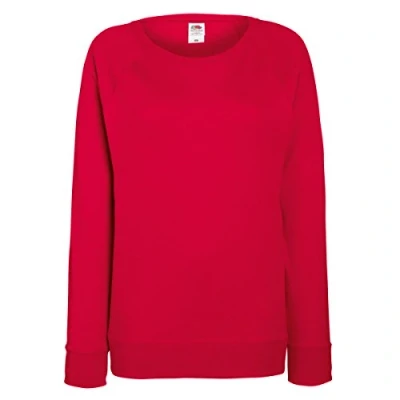 Image of Fruit of the Loom Lightweight Sweatshirt Women (S) (Red), red, S
