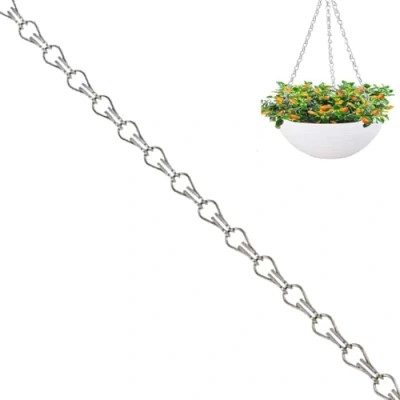 Image of D.A.Y. Republic 14&quot; Heavy Duty Metal Hanging Basket Replacement Chain Coco Baskets Liners for Garden Flower (14&quot; Chain)