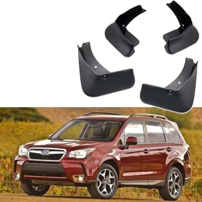 Image of WeiYH 4 Pcs Car Mud Flaps for Subaru Forester 2014 2018, Front Rear rubber Guards, Splashproof Waterproof Protects Fender