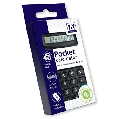 Image of Anker International Stationary Pocket Calculator Black