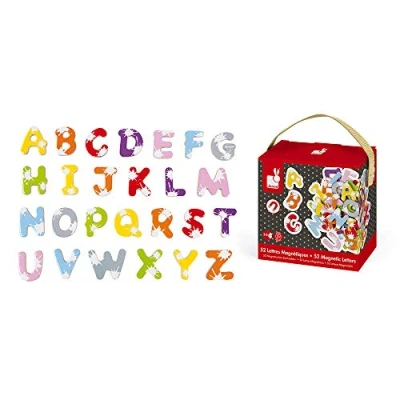 Image of Janod Set Of 52 Splash Magnetic Letters Children&#039;s Board Accessory Learning to Read and Write from 3 Years Old, J09612