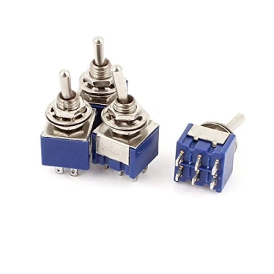 Image of Sourcingmap A15062200ux0651 2 Position 6Pins DPDT ON Off Micro Mini Toggle Switch AC 6 Amp 125V 4 Piece