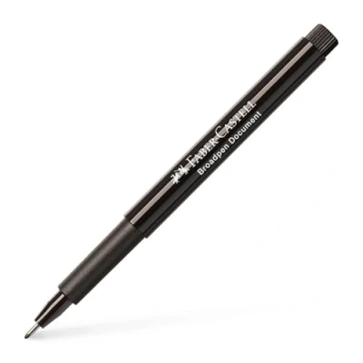 Image of Faber Castell Pen Broadpen 1554Fineliner Pens Pack of 3, Black