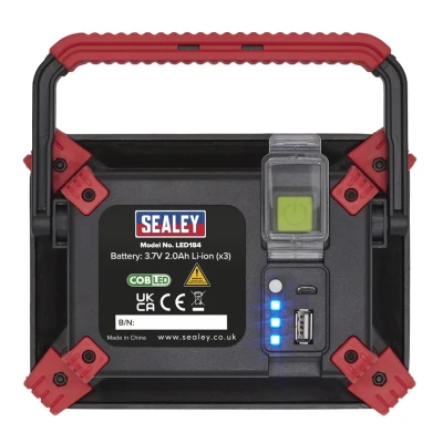 Image of Sealey 20W Rechargeable Floodlight with Power Bank