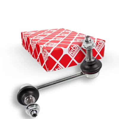 Image of 68069654AB, 68069654AC Anti roll bar link FEBI BILSTEIN 48003 Front Axle Right 133mm M12 x 1,5 with nuts nut Steel JEEP: GRAND CHEROKEE 4