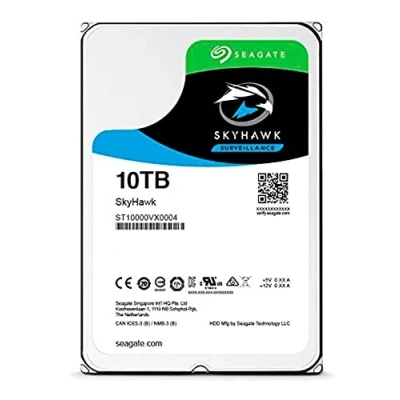 Image of Seagate 3.5 Inch 10 TB SkyHawk Internal Hard Drive for 1 64 Camera Surveillance Systems Silver