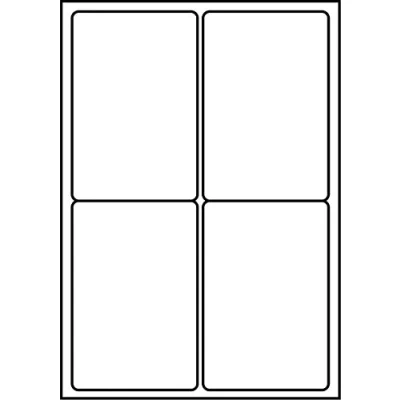 Image of SmithPackaging A4 Self Adhesive Address Labels, 4 Label Per Sheet, 100 Sheets, 99.1 x 139mm 400 Labels