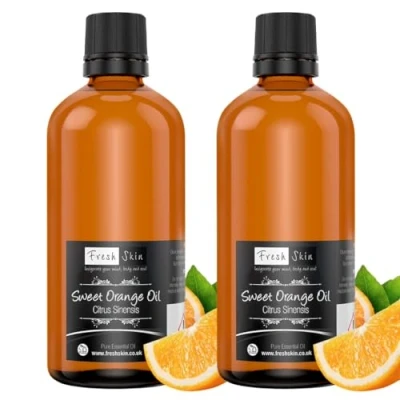 Image of Freshskin Beauty LTD Sweet Orange Essential Oil 200ml (2 x 100ml) 100% Pure &amp; Natural Oils