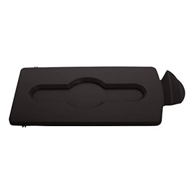 Image of Rubbermaid Commercial Products Slim Jim Recycling Station Brown Closed Lid 2007900