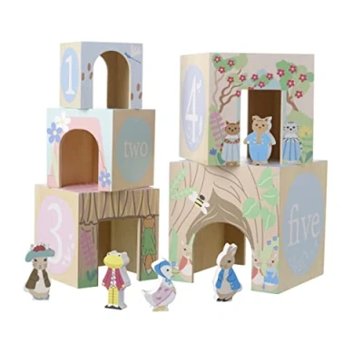 Image of Orange Tree Toys Peter Rabbit Wooden Stacking Cubes Toy (FSC®)