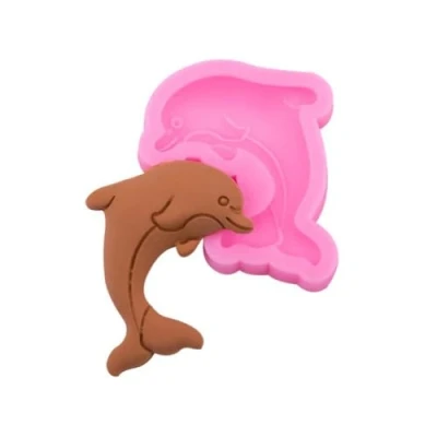 Image of NIXNUT Fondant Cake Chocolate Mould Silicone Cookie Candy Baking DIY Kitchen Tool Party Decorating Marine Animal Dolphin Pattern