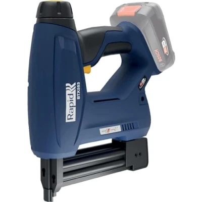 Image of Rapid BTX553 18V P4A Battery Powered Staple Gun Cordless Upholstery &amp; Craft Stapler, No.53 Finewire Staples and No.8 Brads, Heavy Duty Portable, Tool Only Not Included (5001509)