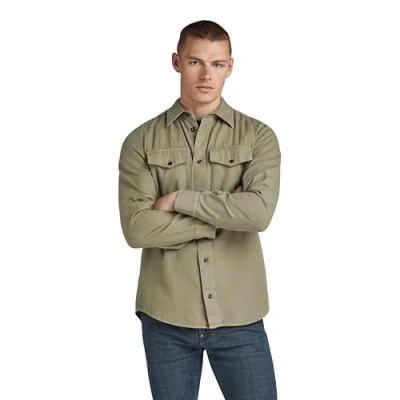 Image of G STAR RAW Men&#039;s Marine Slim Shirt, Green (shamrock gd D20165 D454 B681), S