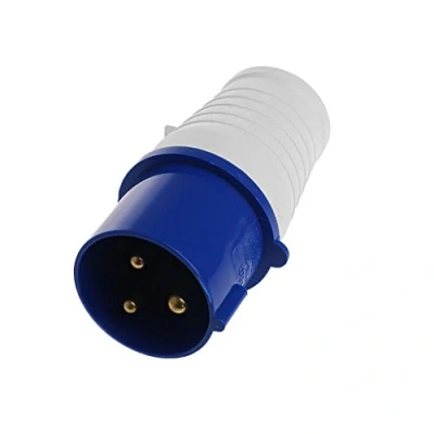 Image of Buwei 32 Amp 3 Pin Plug 220 250 Volt 2P+E Weatherproof IP44 32A Generator Heavy Duty