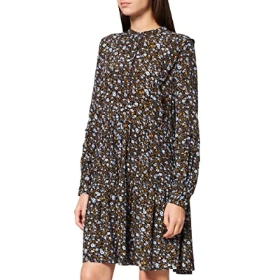 Image of Y.A.S Women&#039;s YASMELLO LS Dress S. Casual dress, Black/AOP:Mello Print, L