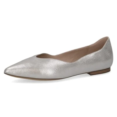 Image of CAPRICE Women&#039;s Damen 9 22110 42 Ballet Flat, Silver Metal, 5 UK