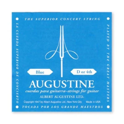 Image of Augustine 650434 &quot;Blue Label Single D4&quot; Bass String for Classic Guitar