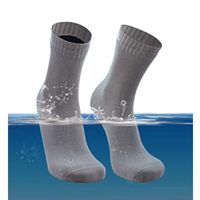 Image of DexShell Mens Waterproof Ultra Thin Breathable Sports Ankle Socks Grey XL
