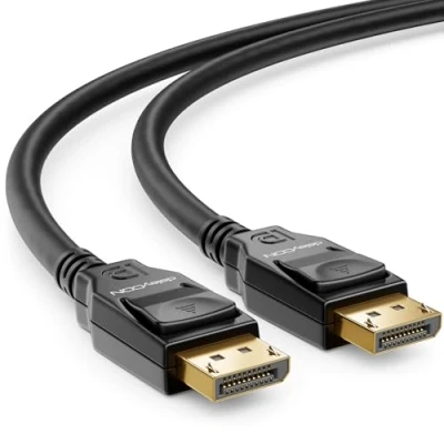 Image of deleyCON 2m (6.56 ft.) DisplayPort 8K Cable 1.4 1080P to Optimal for Gaming Monitors up 240Hz PC HBR3 DSC HDR 10