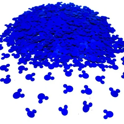 Image of Mini Mouse Confetti Glitter Sprinkles for Baby Shower Boys Girls Disney Party Decoration Kids Mickey and Minnie Theme Supplies Metallic Foil 45g 1.6OZ 1600Pcs
