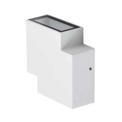 Image of Lindby LED outdoor wall light Fendir, white, aluminium, 10.5 cm