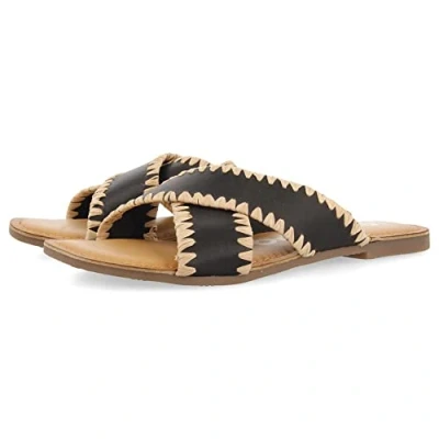 Image of GIOSEPPO Women&#039;s Assu Sandal, Black/White, 4.5 UK