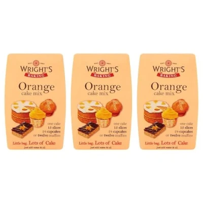 Image of Wright&#039;s Baking Orange Cake Mix 500g (Pack of 3) Alpine Heights