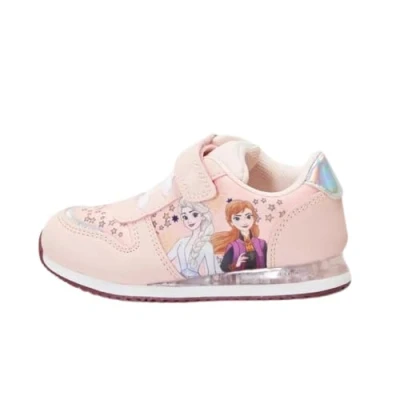 Image of Leomil Frozen II Elsa Anna Light up Trainers for Girls(FZ010835, UK Footwear Size System, Little Kid, Numeric, Medium, 12)