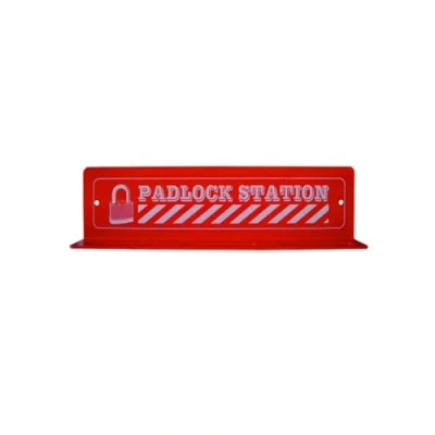 Image of Centurion LOK145 Lockout 18 Padlock Station, Powder Coated Steel, W368 x H72 D31mm, Red Mini Station Lock, Nylon/A, One Size
