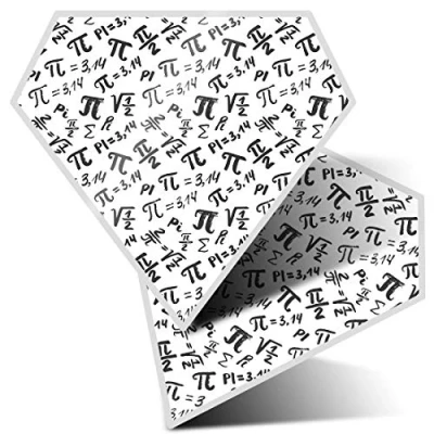 Image of 2 x Diamond Stickers 7.5 cm Pi Symbol Pattern Maths Chemistry Fun Decals for Laptops,Tablets,Luggage,Scrap Booking,Fridges, #14336