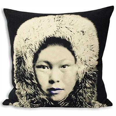 Image of Riva Paoletti &quot;MONOCHROME Eskimo&quot; Cushion Covers, Black/Grey, 55 x cm