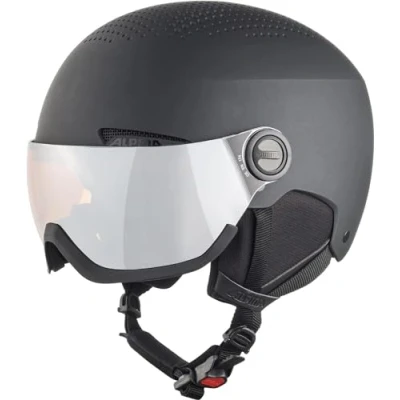 Image of ALPINA Unisex Adult, ARBER VISOR ski helmet, black matt, 58 61 cm