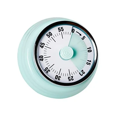 Image of Jayron Kitchen timer reminder Manage timers 360 degree rotary mechanical Baking countdown alarm clock refrigerator magnetic for Cooking,Learning (green)