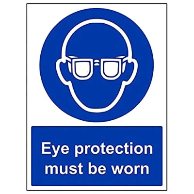 Image of V Safety Mandatory PPE Eye Protection Must Be Worn 150 X 200mm