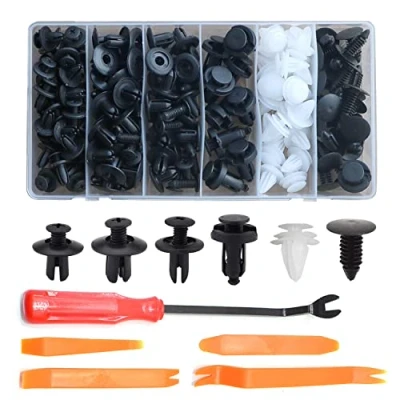 Image of Car Body Trim Clips Set 120 Pcs,Car Interior Retainer Clips,Plastic Rivets Fastener Box Set, Universal Fittings And Removal Tools Kit,Contains Panel Tool Repair Kit
