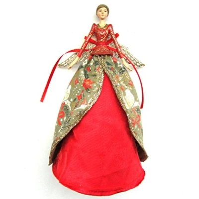 Image of Gisela Graham Fairy Tree Topper Partridge Pear Design Christmas Decoration