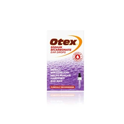 Image of Otex Sodium Bicarbonate Drops for Effective, Gentle Removal of Excessive, Hardened Ear Wax, 10ml