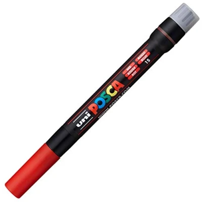 Image of Uni Ball Posca PCF 350 Marker 8mm Brush Tip Red