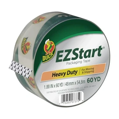 Image of Duck Brand EZ Start Packing Tape Refill, 1.88 Inch x 60 Yard, Clear, 1 Roll (299002)